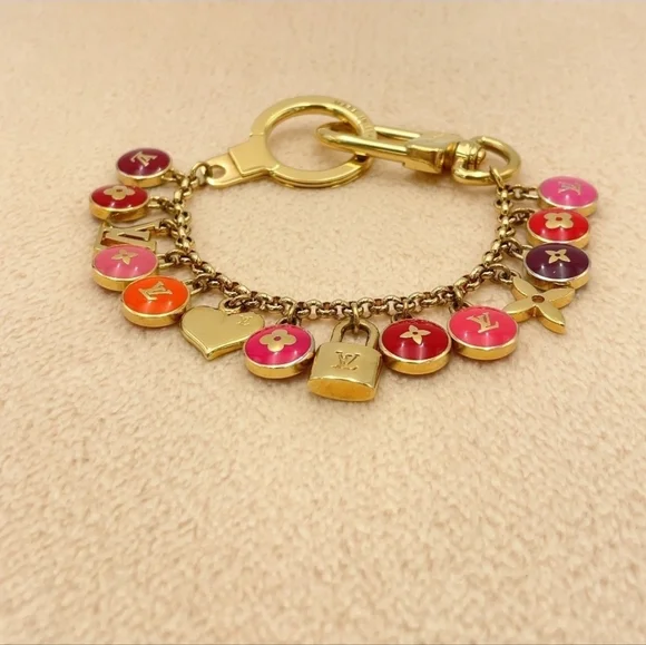 Auth Louis Vuitton M65911 Porte Crecienne Bastille GD Key Chain W/Box - Picture 6 of 14